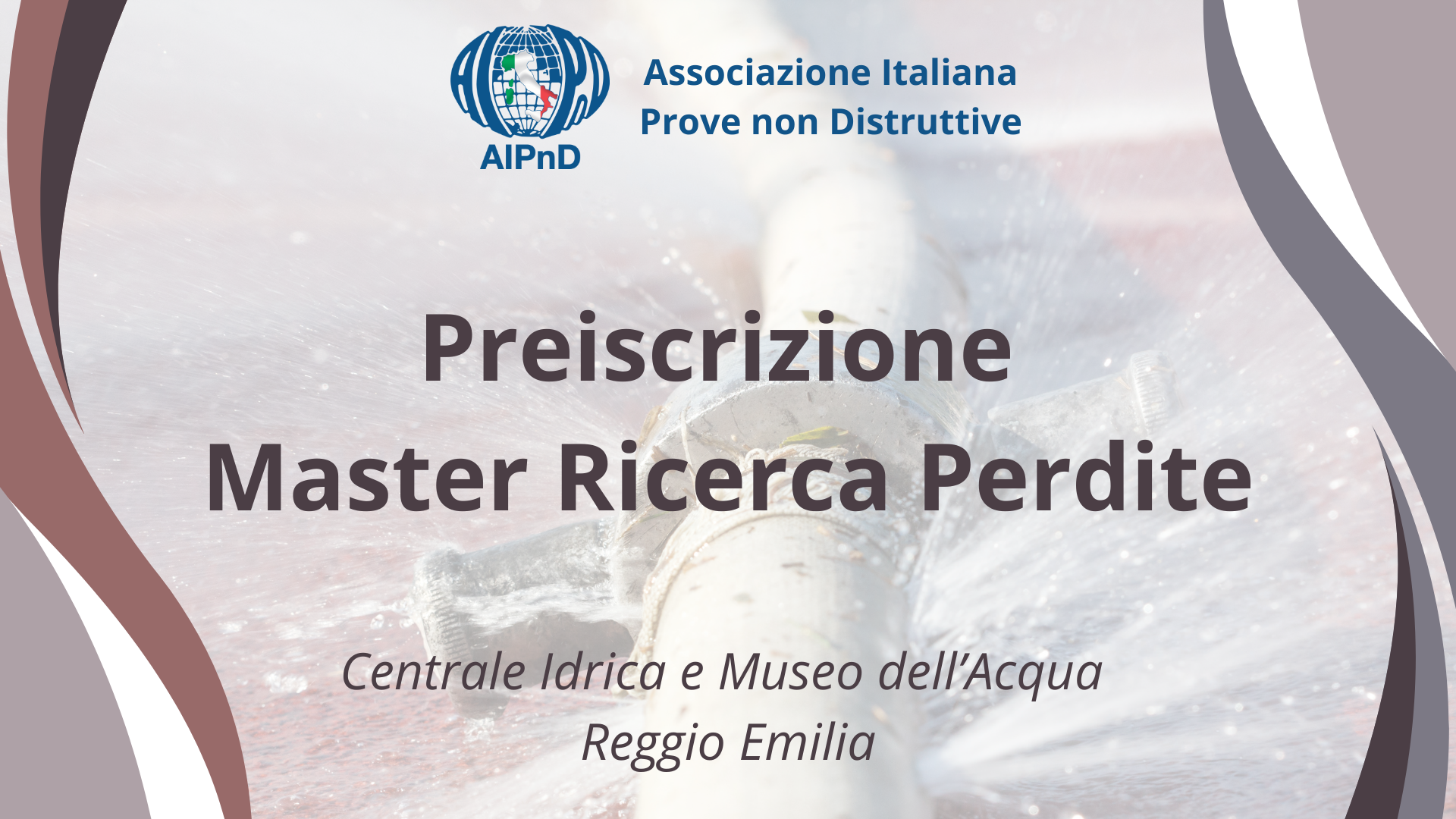 Preiscrizione - MASTER Tecnico di Ricerca Perdite su condotte idriche